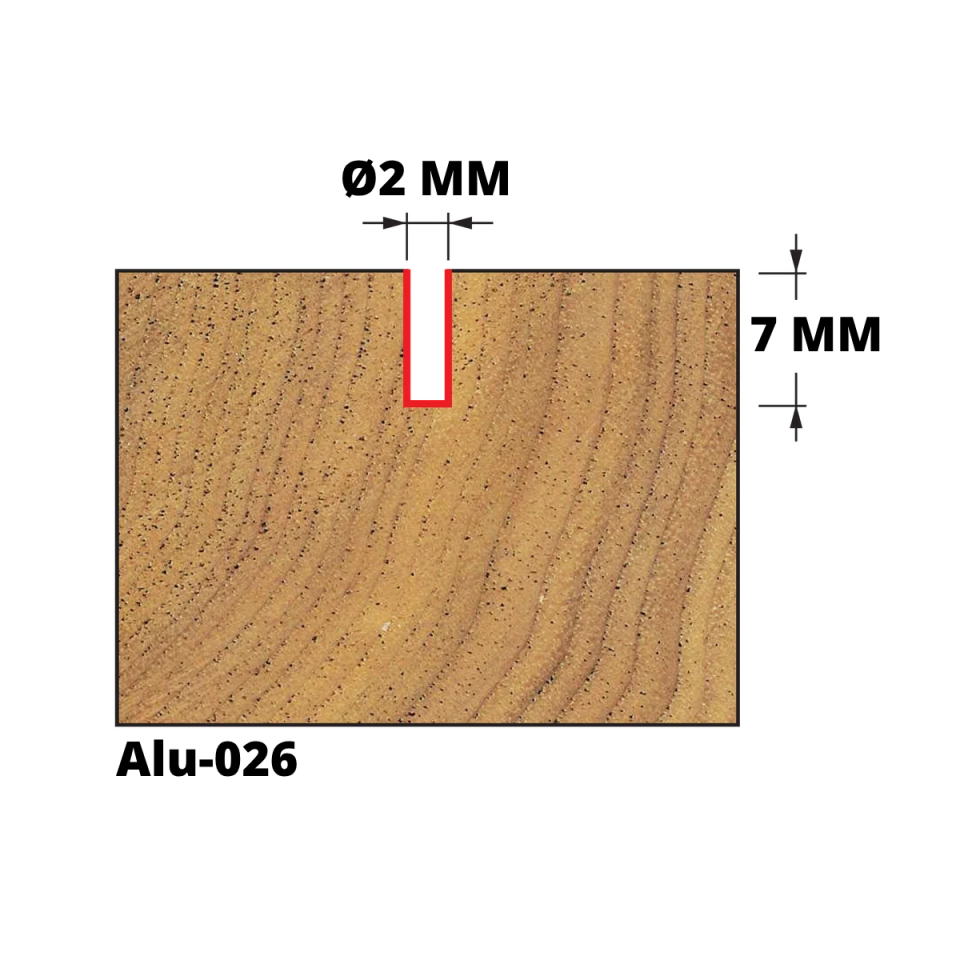 2 MM Z-1 ALU PVC Karbür Freze