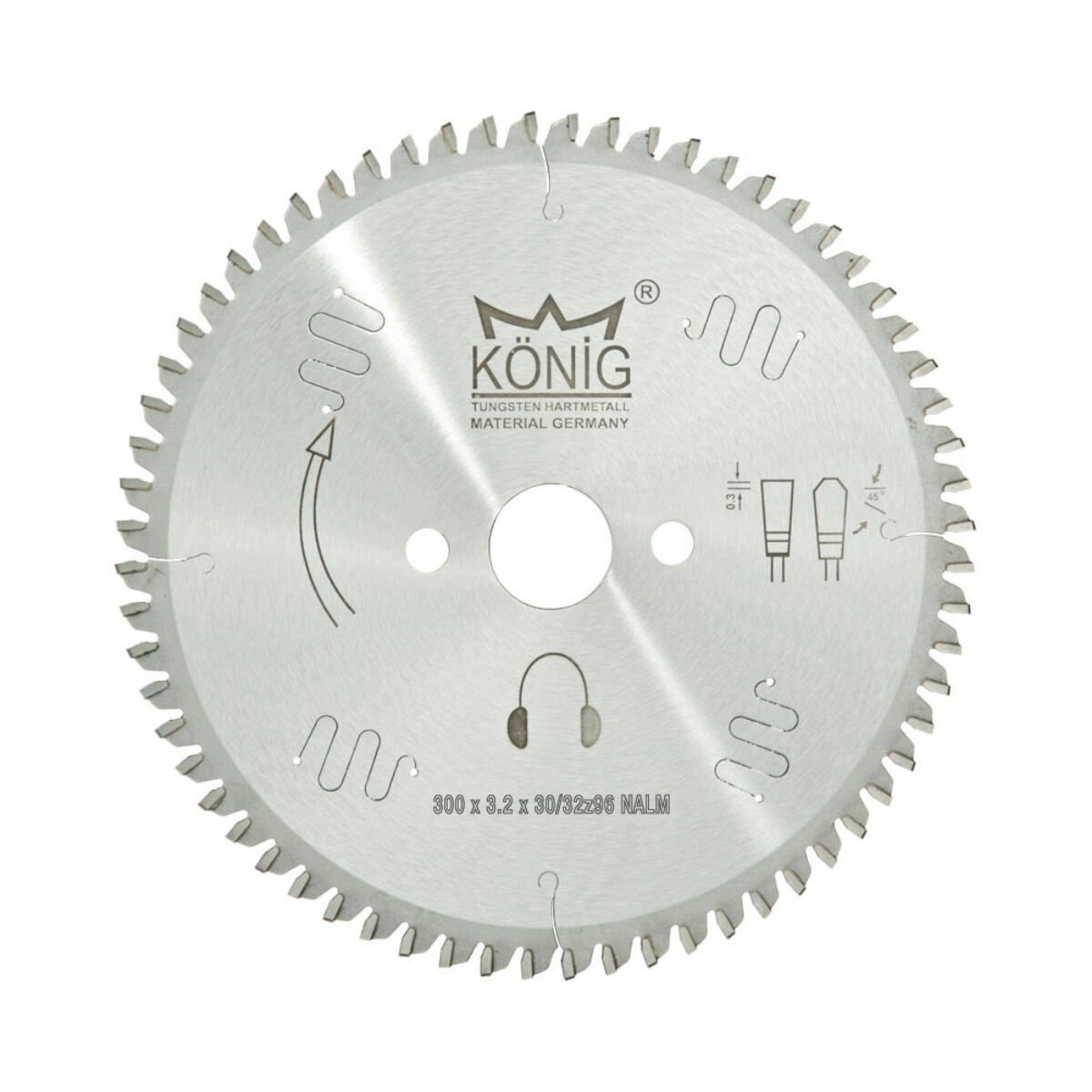KÖNİG 300x3,2x30 Z96 ALU-PVC Daire Testere