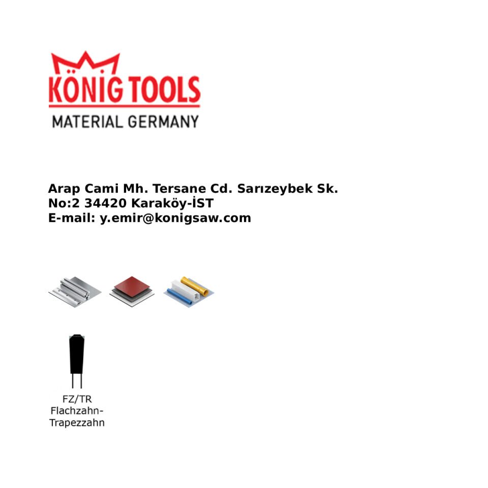 KÖNİG 300x3,2x30 Z96 ALU-PVC Daire Testere