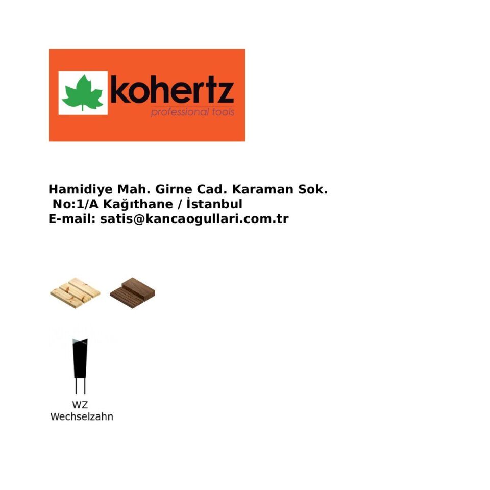 KOHERTZ 165x2,6x30 Z24 Profesyonel Sunta Kesme Daire Testere