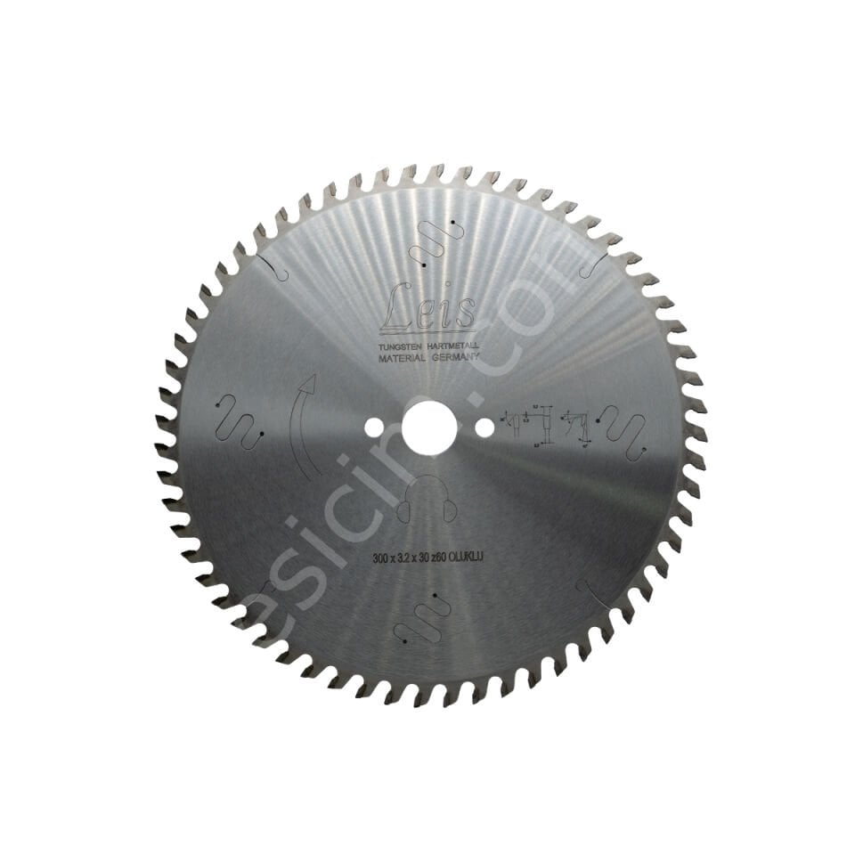 LEİS 300x3,2x30 Z60 OLUKLU MDF LAM Daire Testere